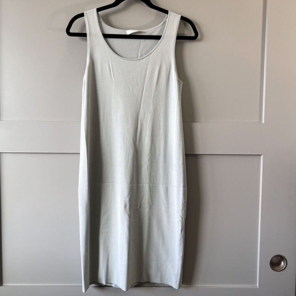 Anteprima Dress Women Medium 40 Gray Sleeveless Italy Bodycon Traccia Minimalist